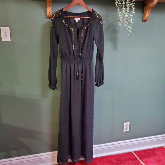 ⭐ Host Pick ⭐ Altuzarra |  Black  & Gold Sequence Maxi Dress - Picture 1 of 7